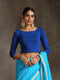 Blouse - Stretchy Deep Blue Knit